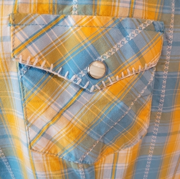 ROUGH STOCK PANHANDLE SLIM Snap-down Western Shirt, Size XL - Picture 6 of 14